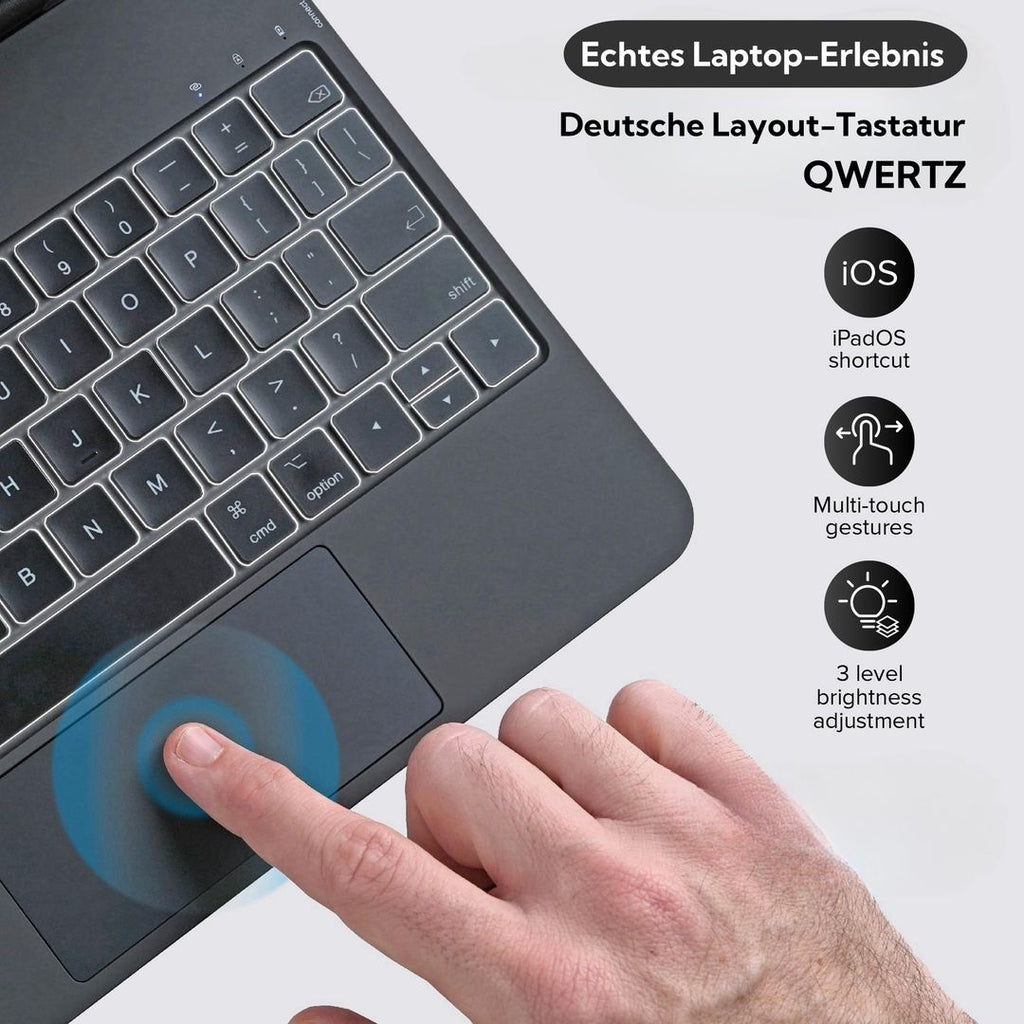 Tastaturhülle für iPad Air 11 Zoll mit Trackpad