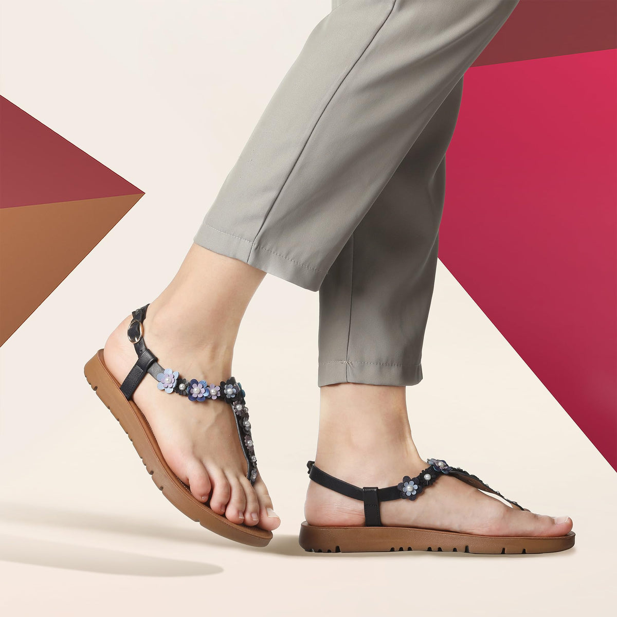 Damen-Flip-Flops in Blau, Größe EU 37, für Strand und Pool
