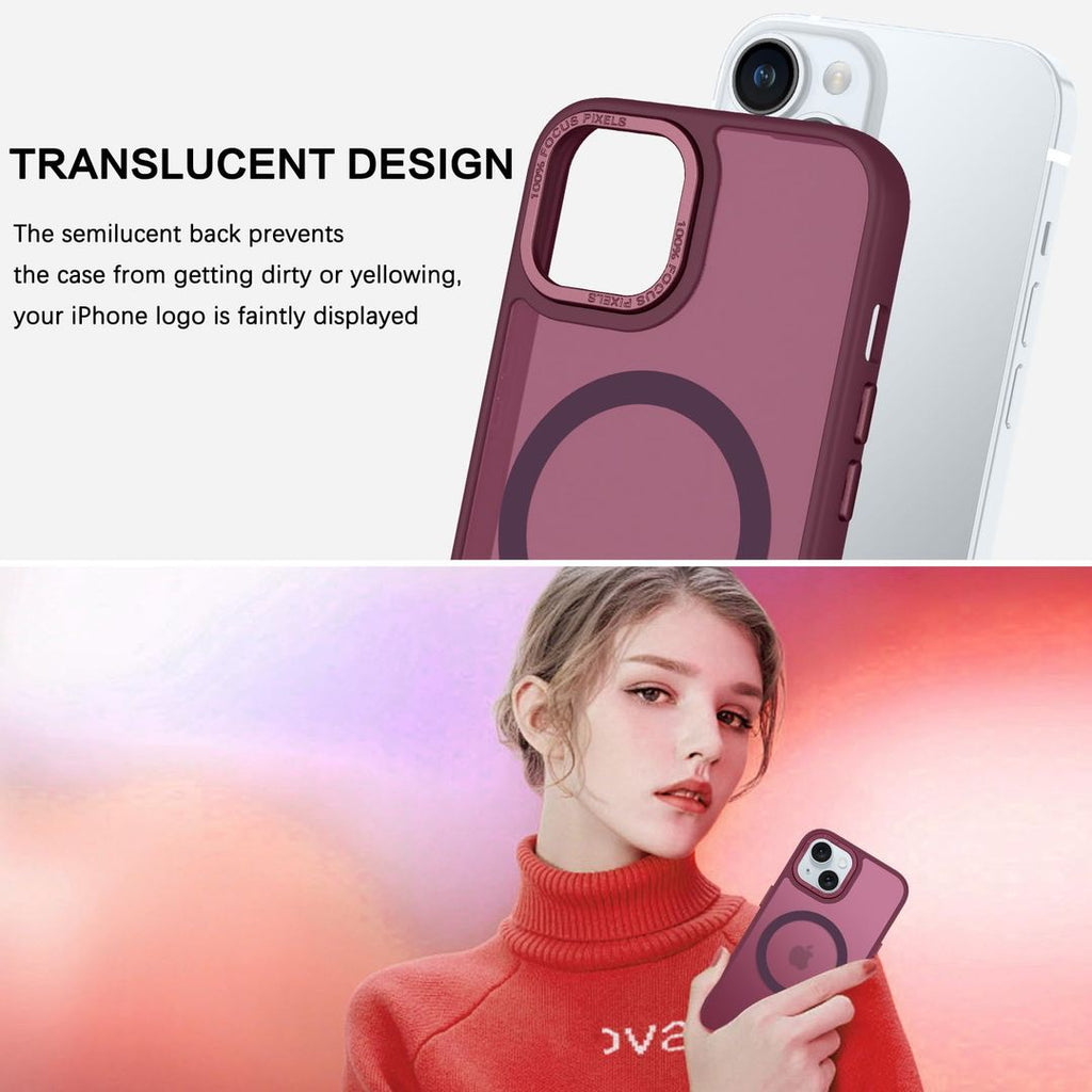Magnetische Hülle – iPhone 17 Pro Max, MagSafe, Schlank, Stossfest, Burgunder, 6,9 Zoll