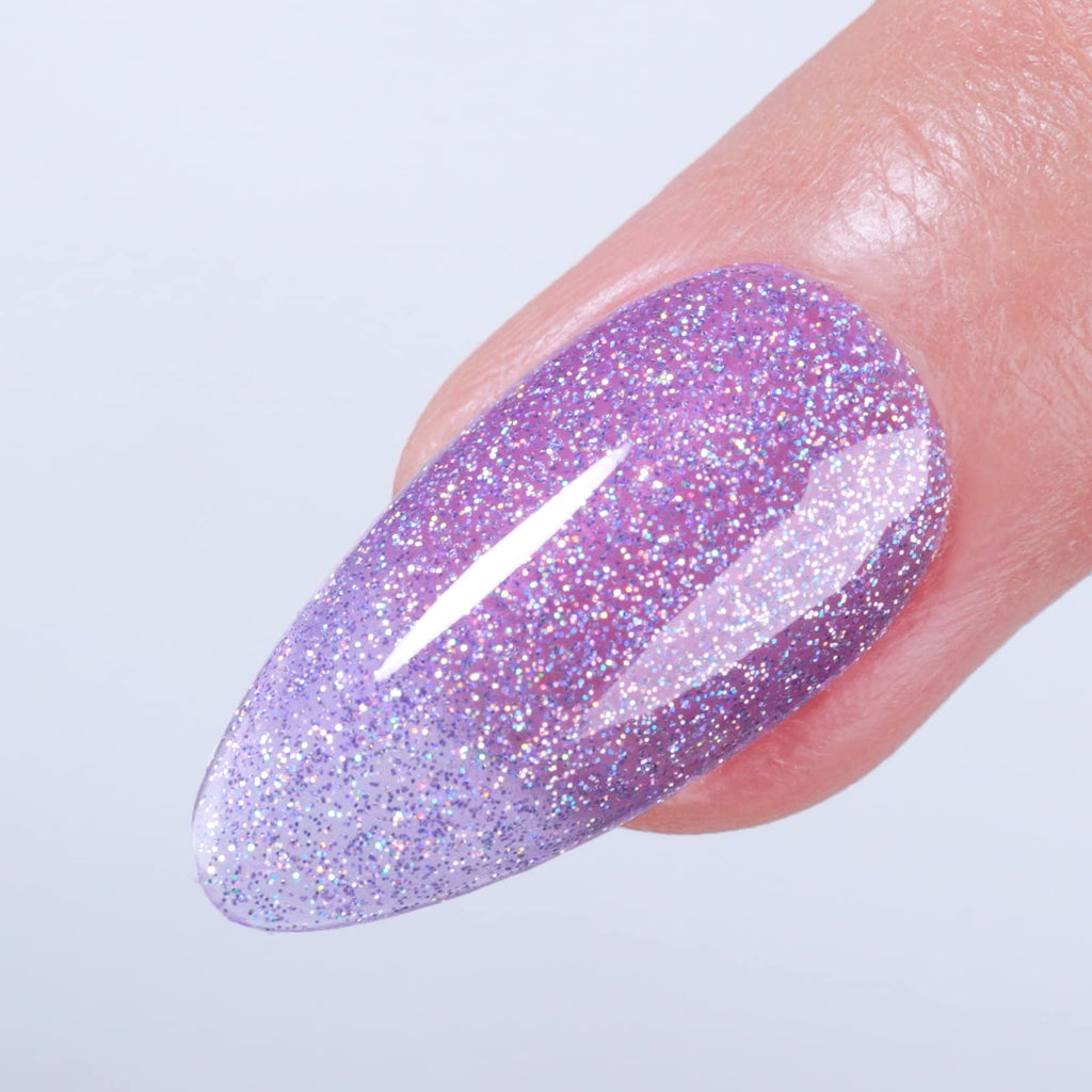 Glitzer-Gel-Nagellack – 15 ml - dunkle Orchideenfarbe