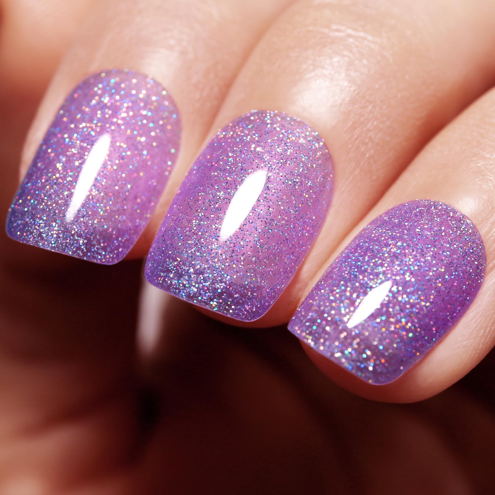 Glitzer-Gel-Nagellack – 15 ml - dunkle Orchideenfarbe