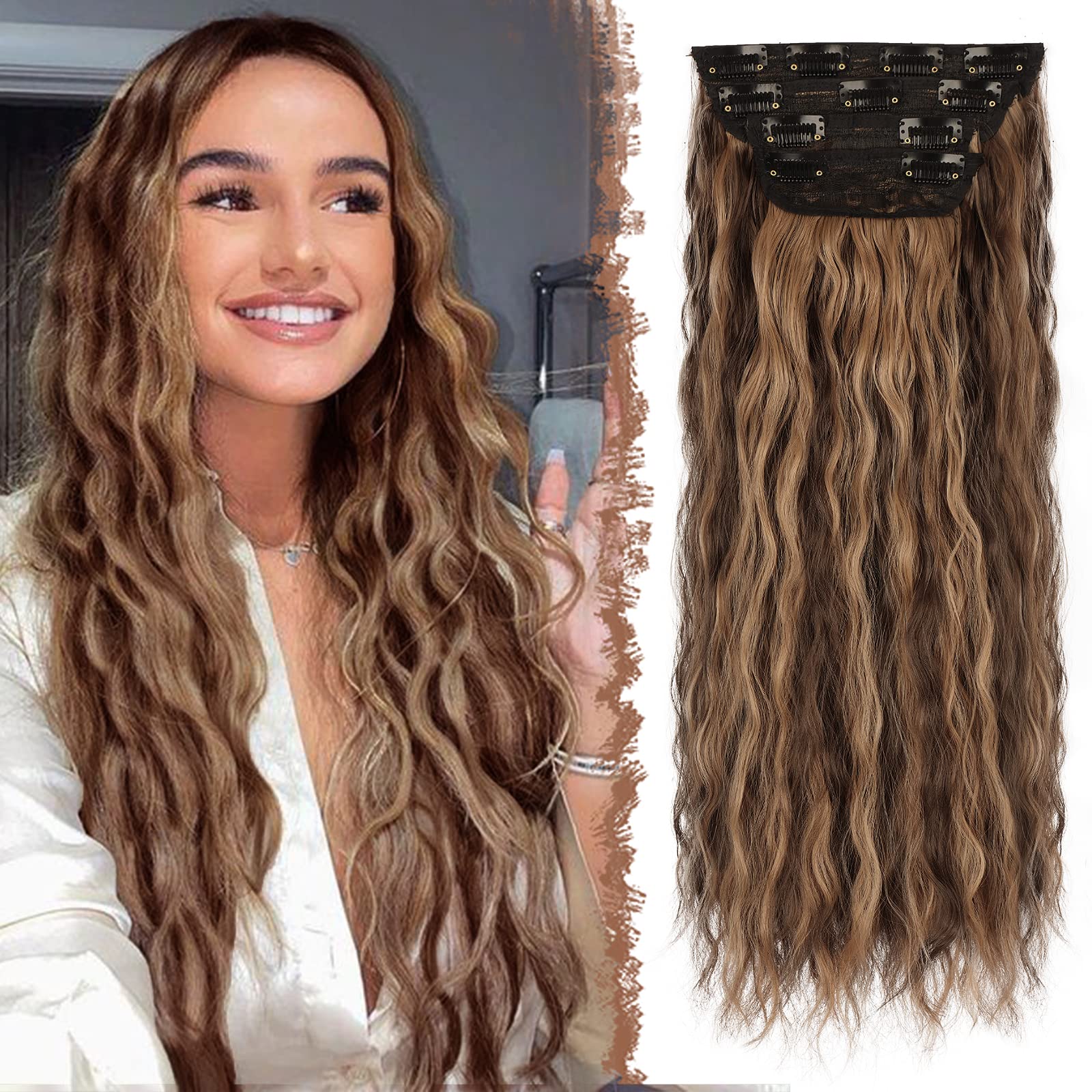 Clip-in-Extensions, 4 Stück, 50 cm