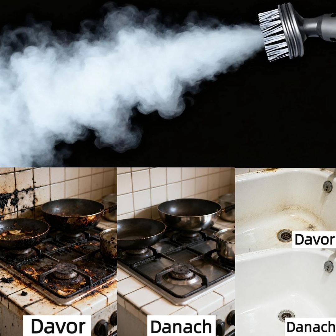 2-in-1 Dampreiniger Mop mit 13 Teile Zubehör