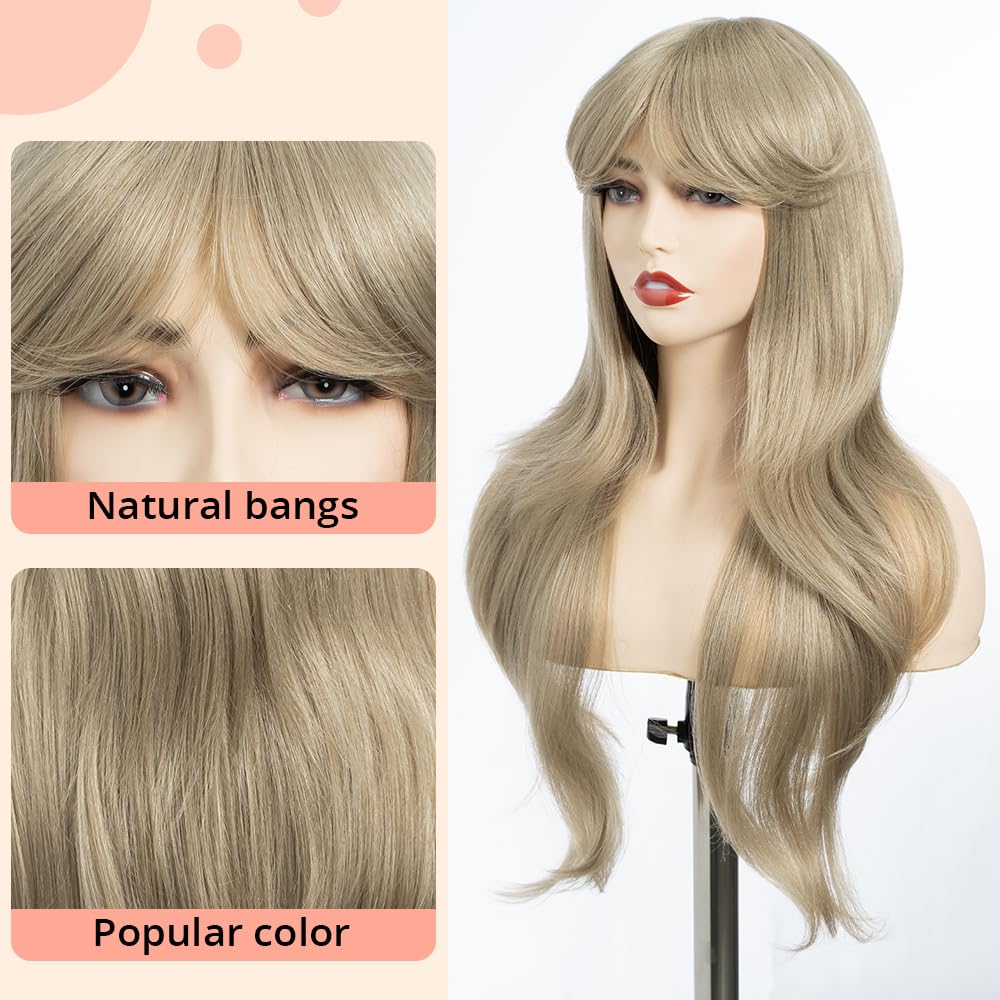 Lange blonde Perücke hitzebeständig – 66 cm