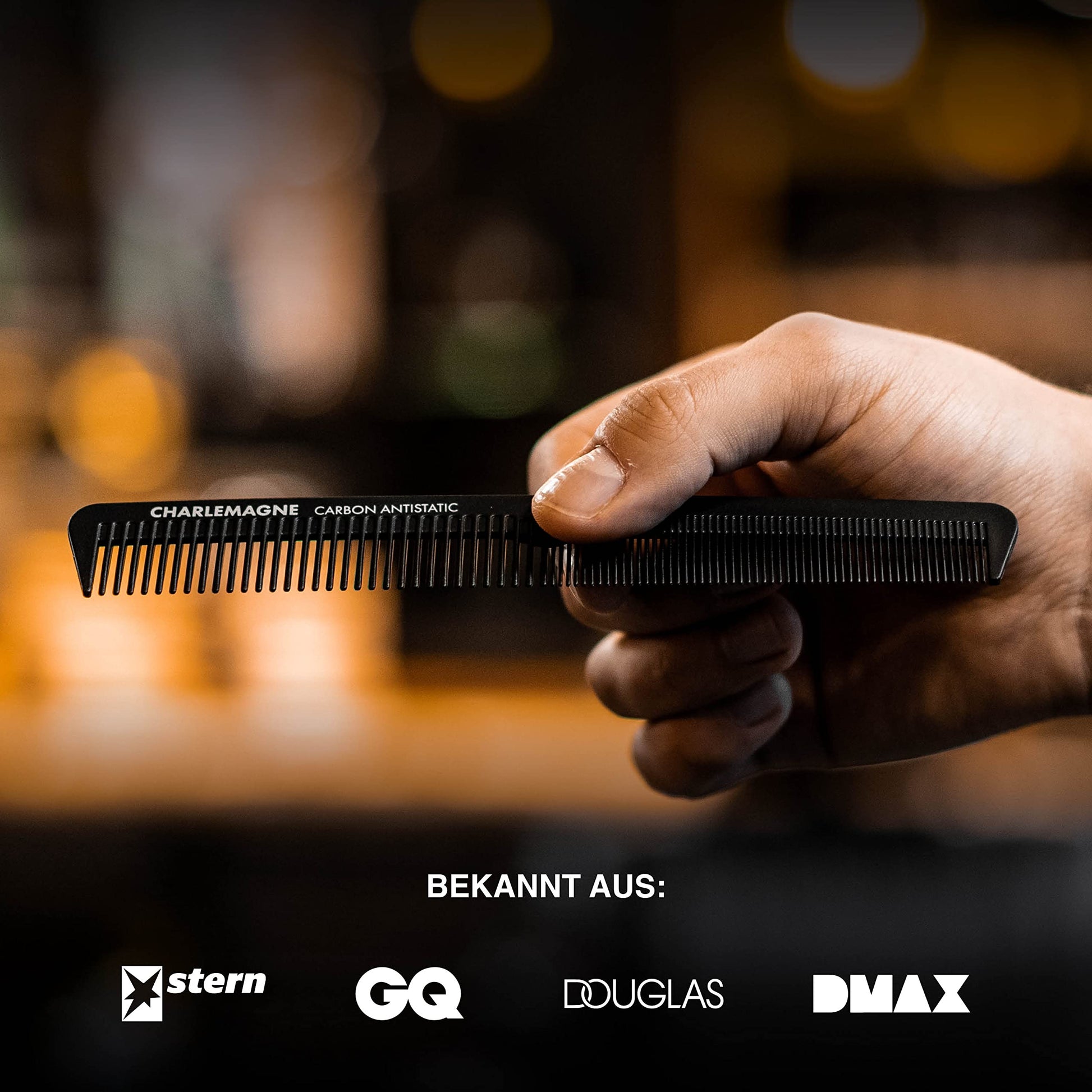 Bruchsicherer Carbon-Haarkamm (18 cm)