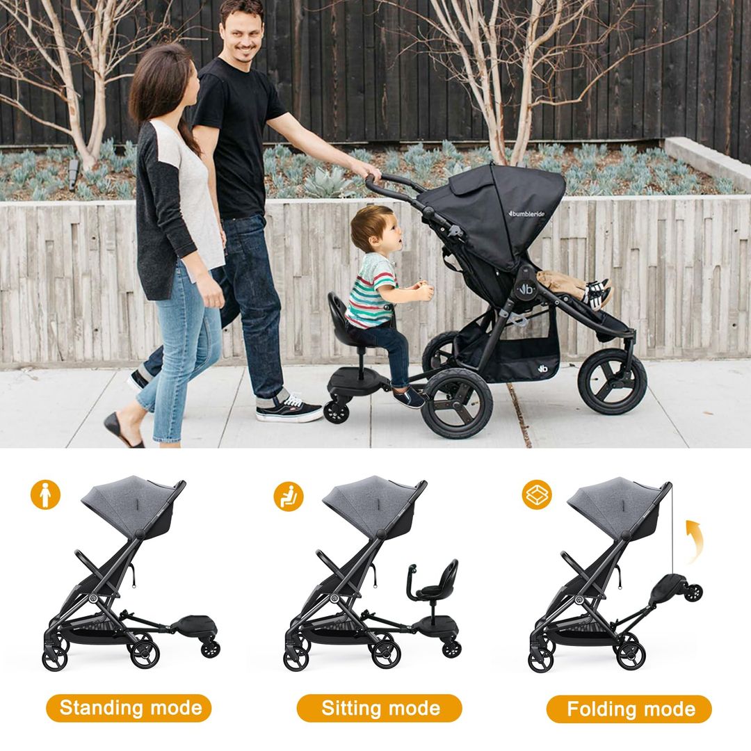 Kinderwagen-Fußbrett mit Sitz – Universal, Sicher & Platzsparend für Geschwisterkinder