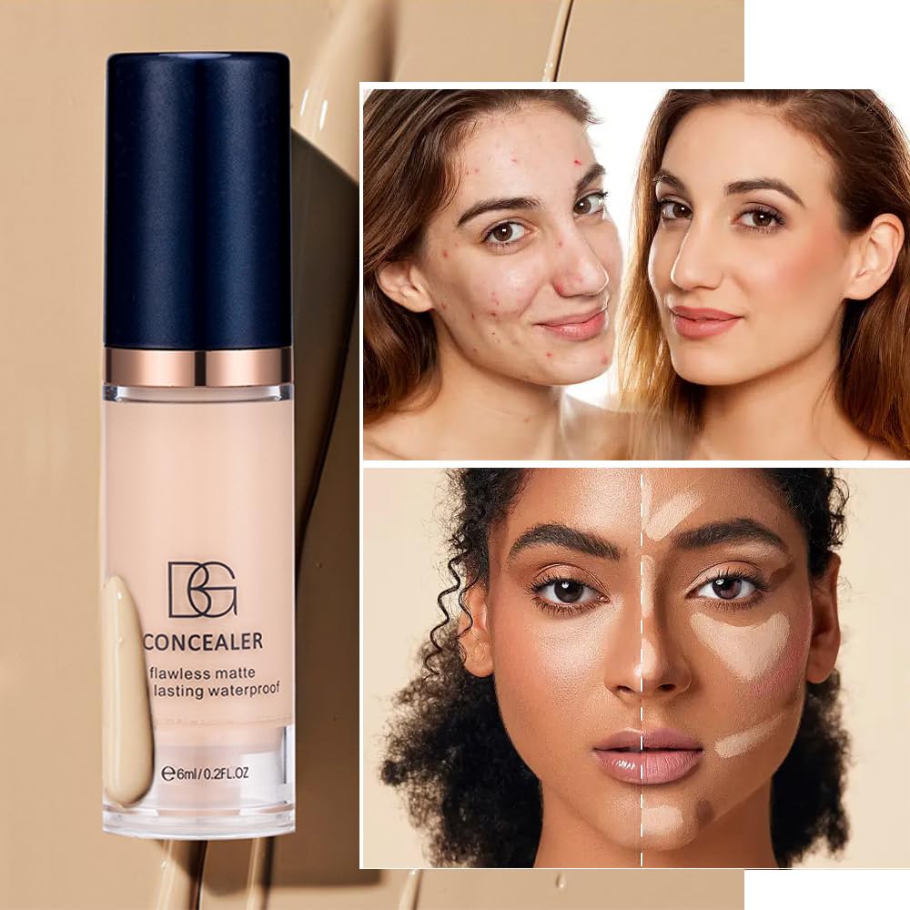 Makeup Foundation & Primer & Concealer Flüssig 3-in-1 – Weich matt