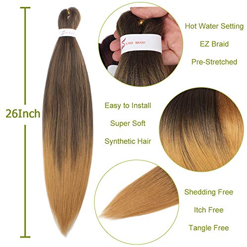 8 Pakete EZ Zöpfe Haarverlängerungen 26 Zoll