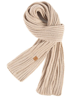 Damen-Strickschal mit Rippstruktur, lang und weich, One Size