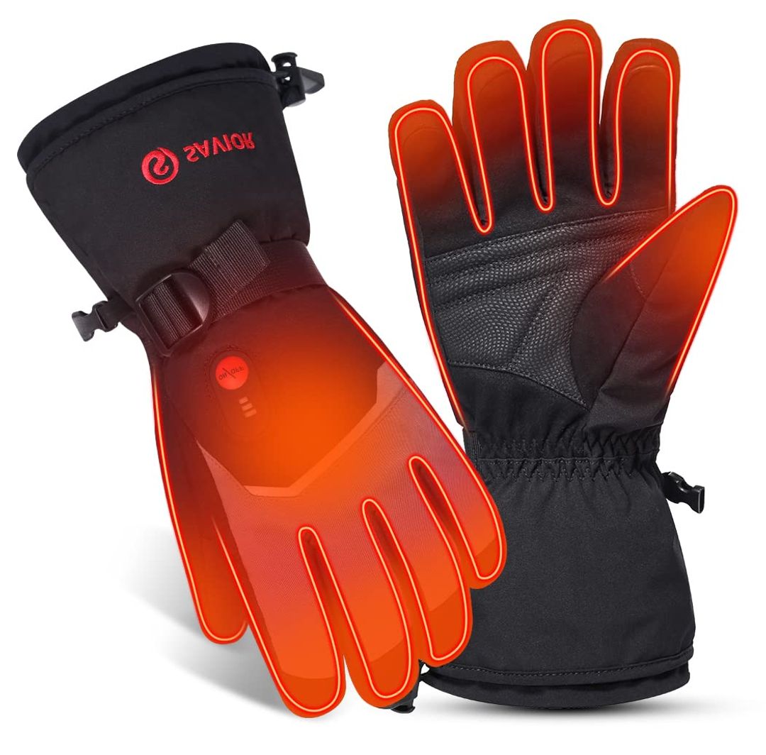 Beheizbare Winter- und Skihandschuhe, Unisex, Grau, XXL
