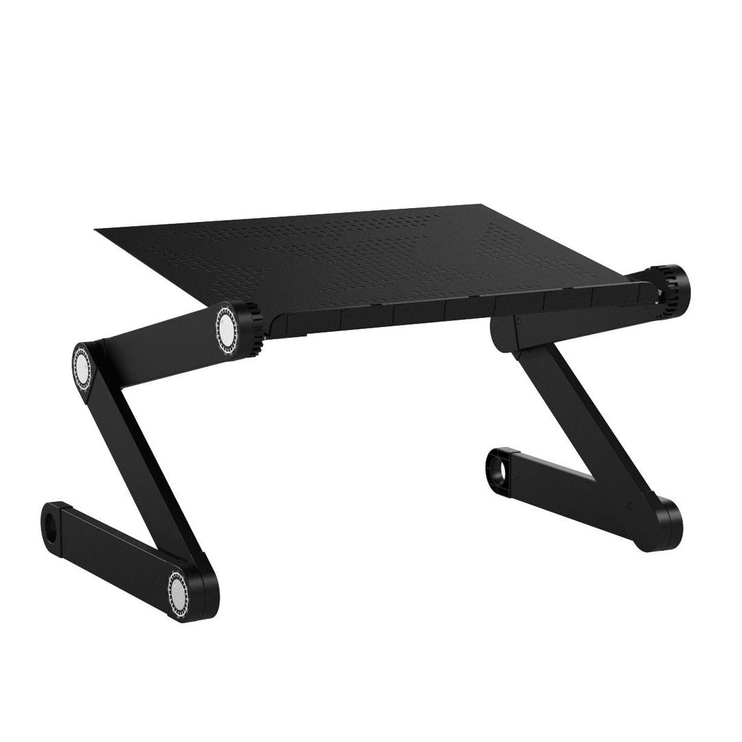 Klappbarer Laptop-Tisch Aluminium – Höhenverstellbar, Neigungswinkel, Lüftungsschlitze
