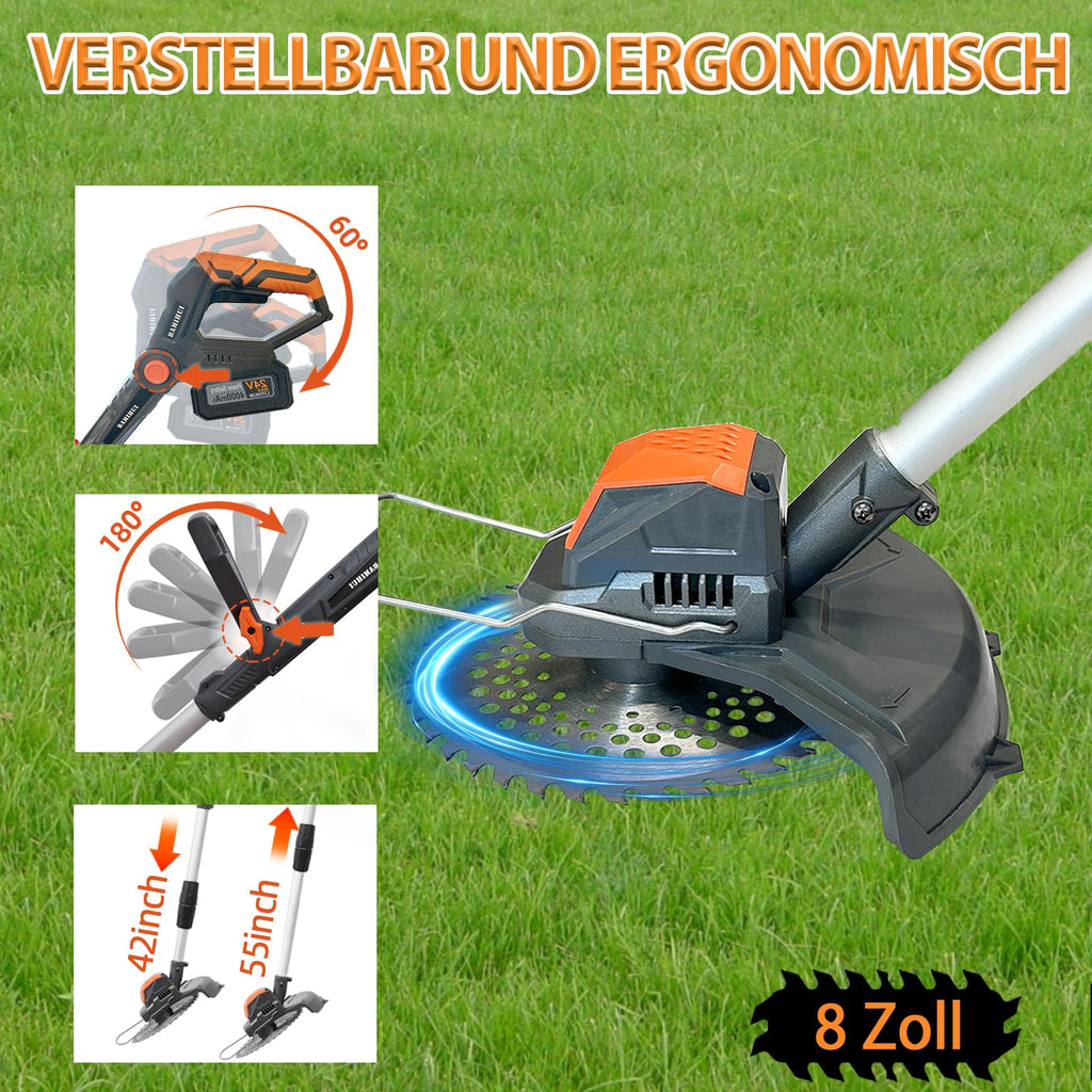 Безжичен тример за трева с батерия и зарядно устройство