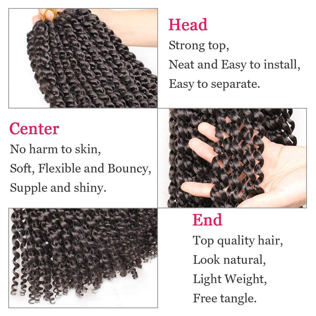 Passion Twists Water Wave – Crochet Hair, 45 cm, 6er-Pack, 27#, Damen