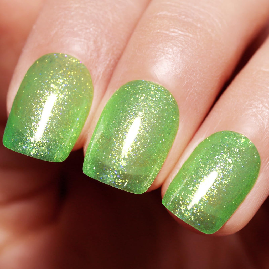 Glitzer-Gel-Nagellack – 15 ml - leuchtend grün