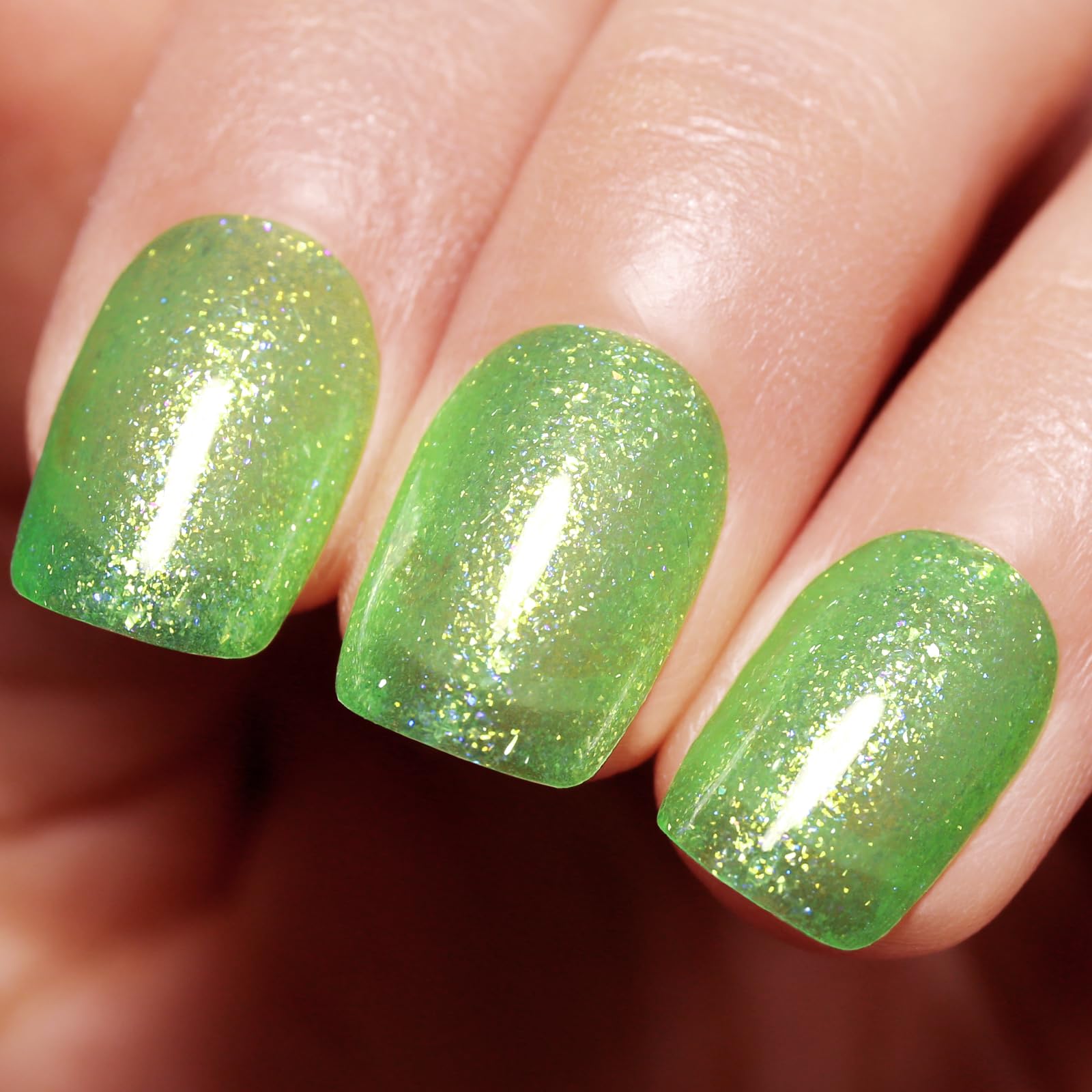 Glitzer-Gel-Nagellack – 15 ml - leuchtend grün