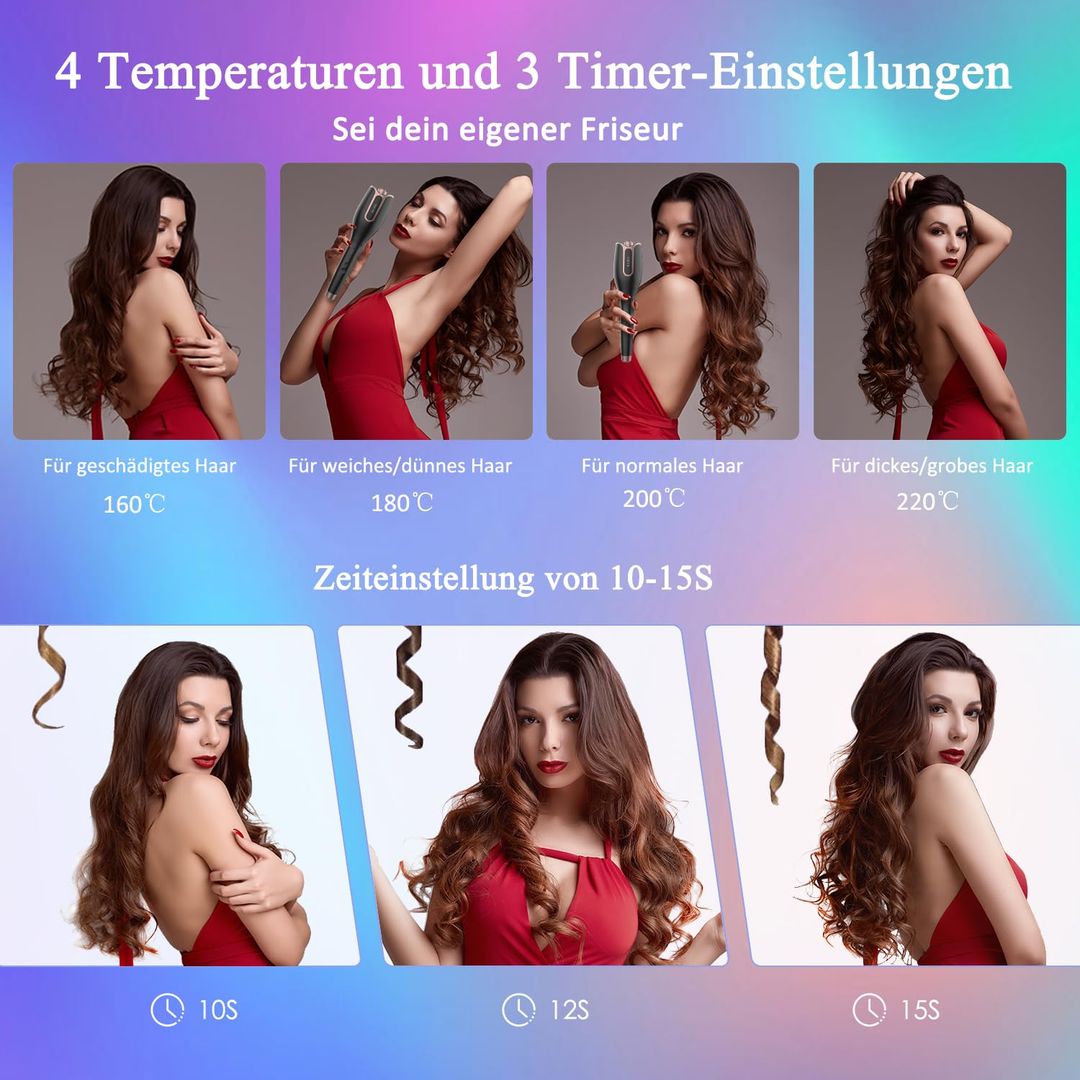 Automatischer Lockenstab für das Haarstyling