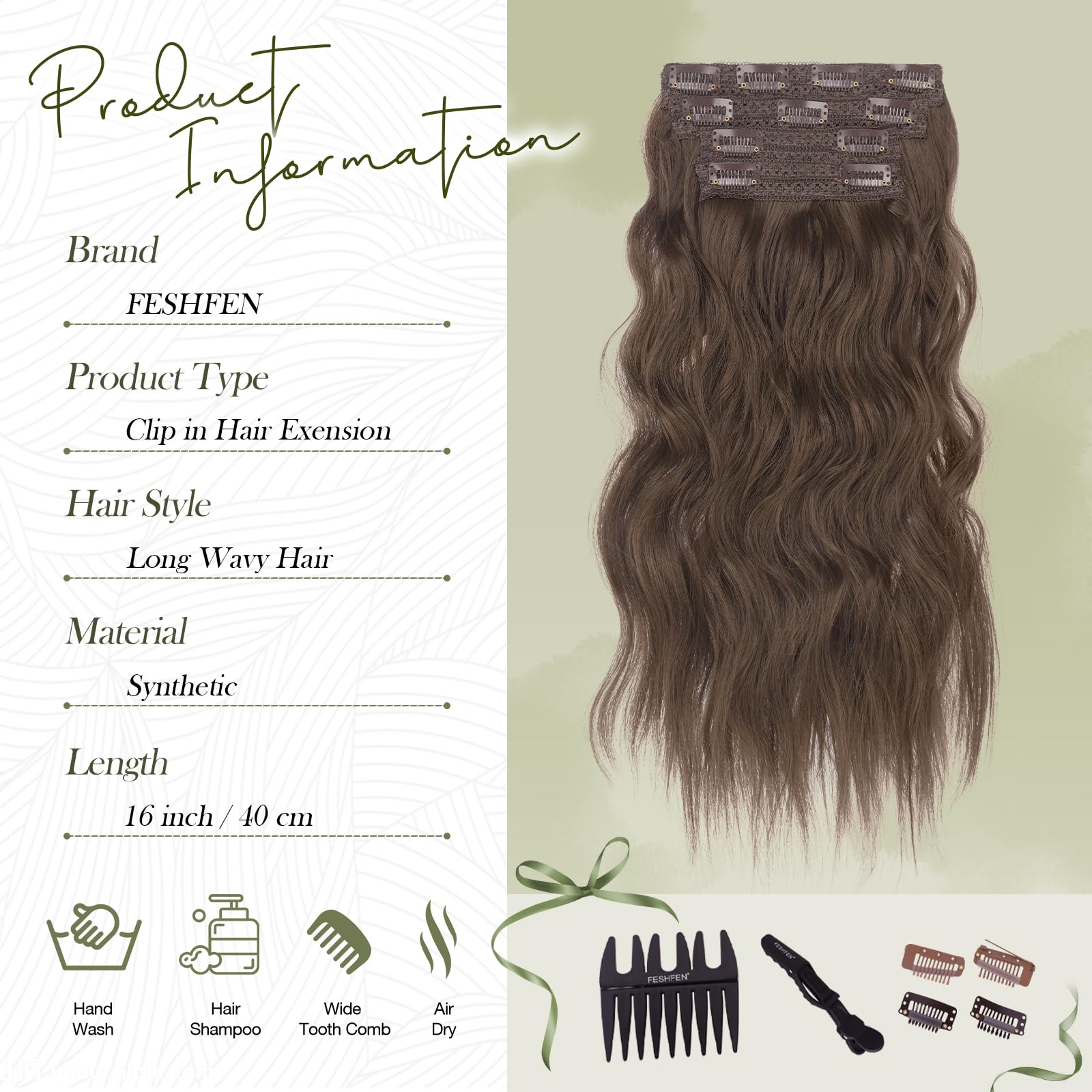 Clip-in-Extensions, 4 Stück 40 cm