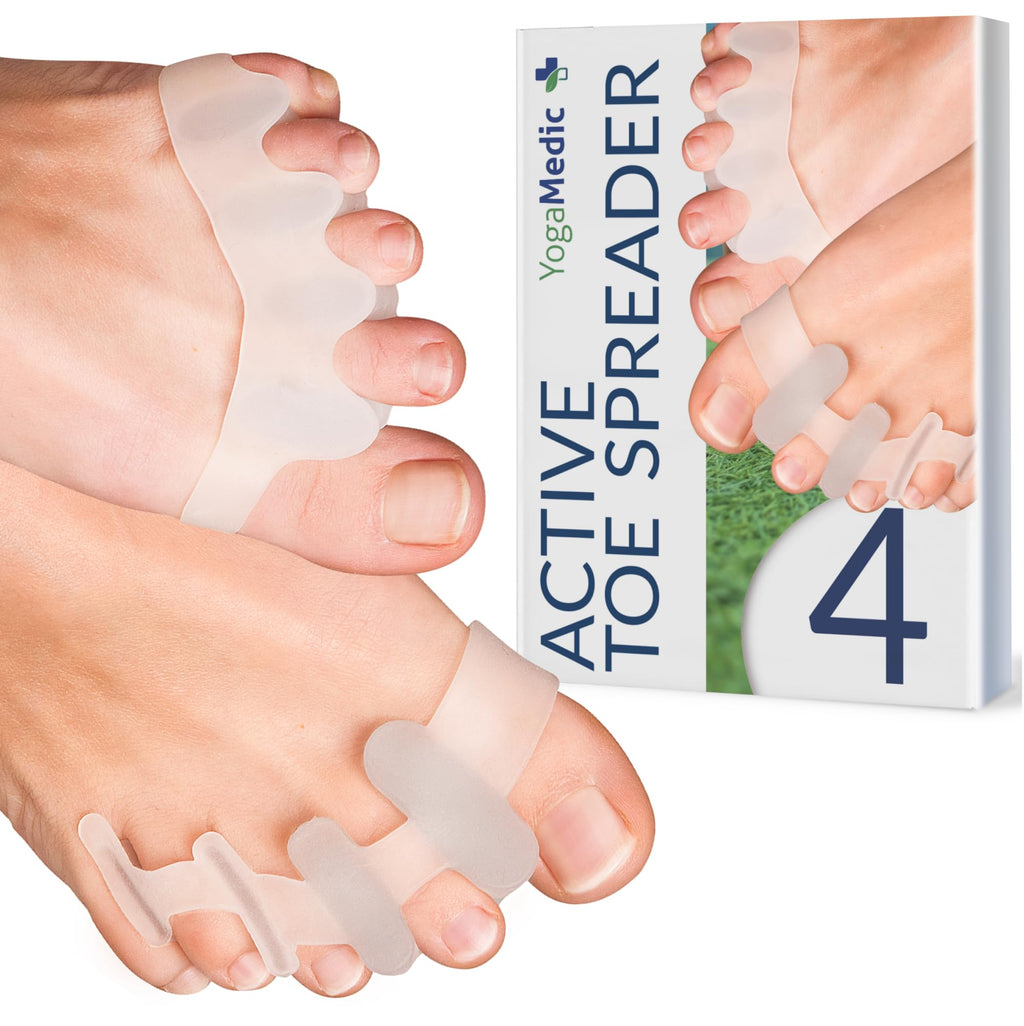 YOGAMEDIC® Zehenspreizer – Zehenabstandshalter – 4 Stück