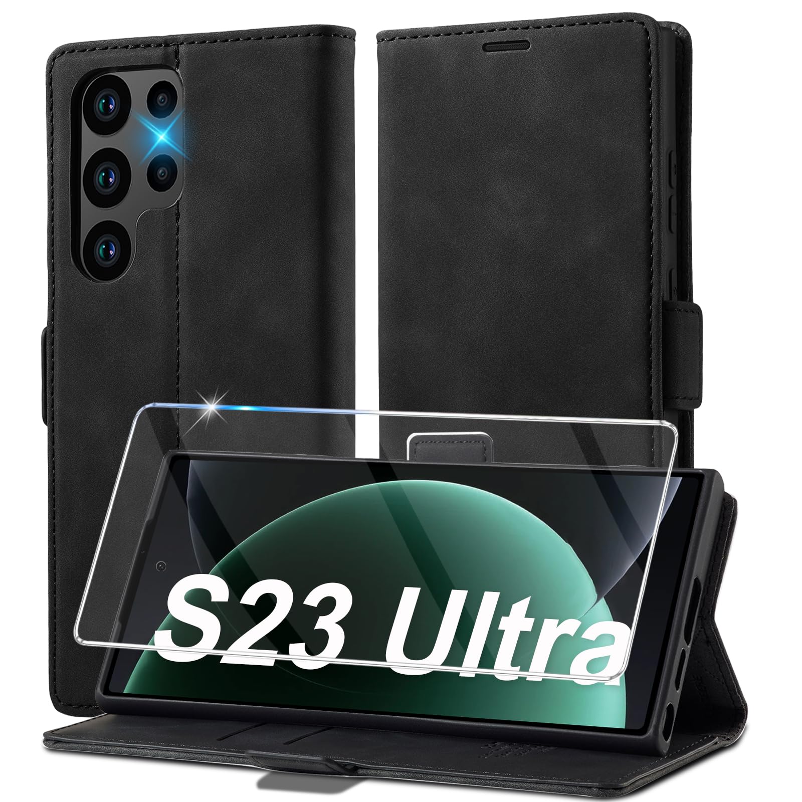 Leder Handyhülle für Samsung Galaxy S23 Ultra