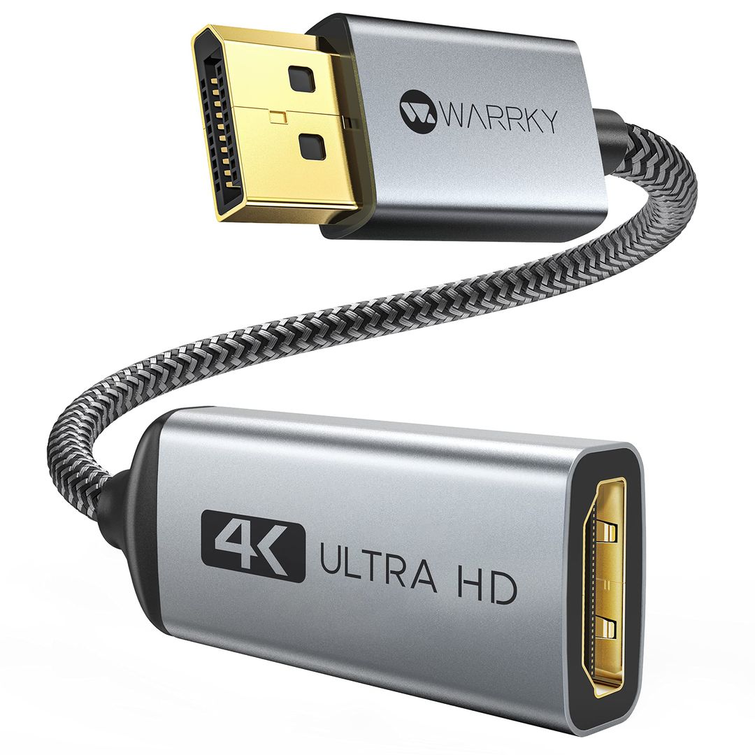 WARRKY 4K DisplayPort zu HDMI Adapter