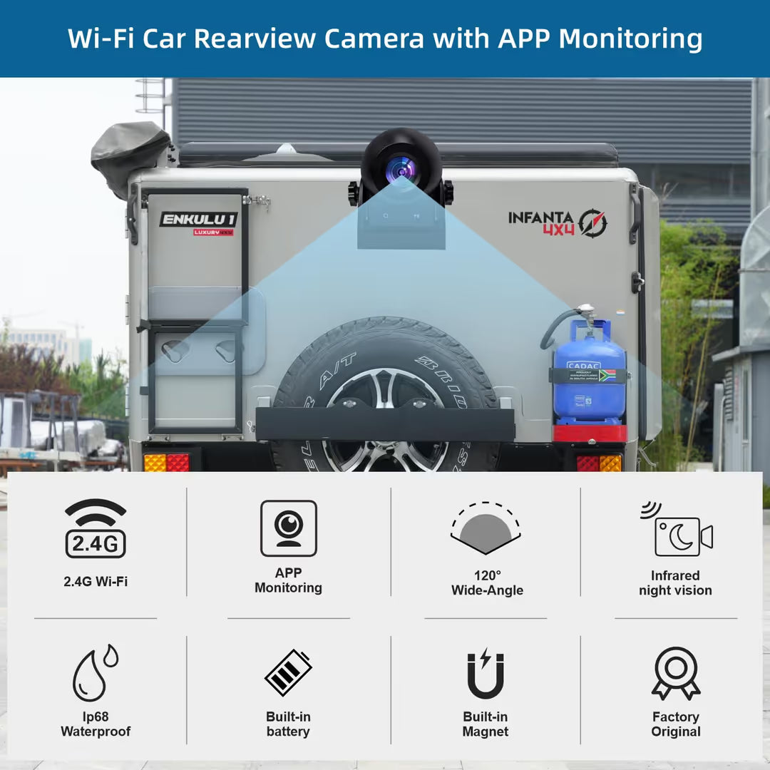 Kabellose Rückfahrkamera, Nachtsicht, IP68