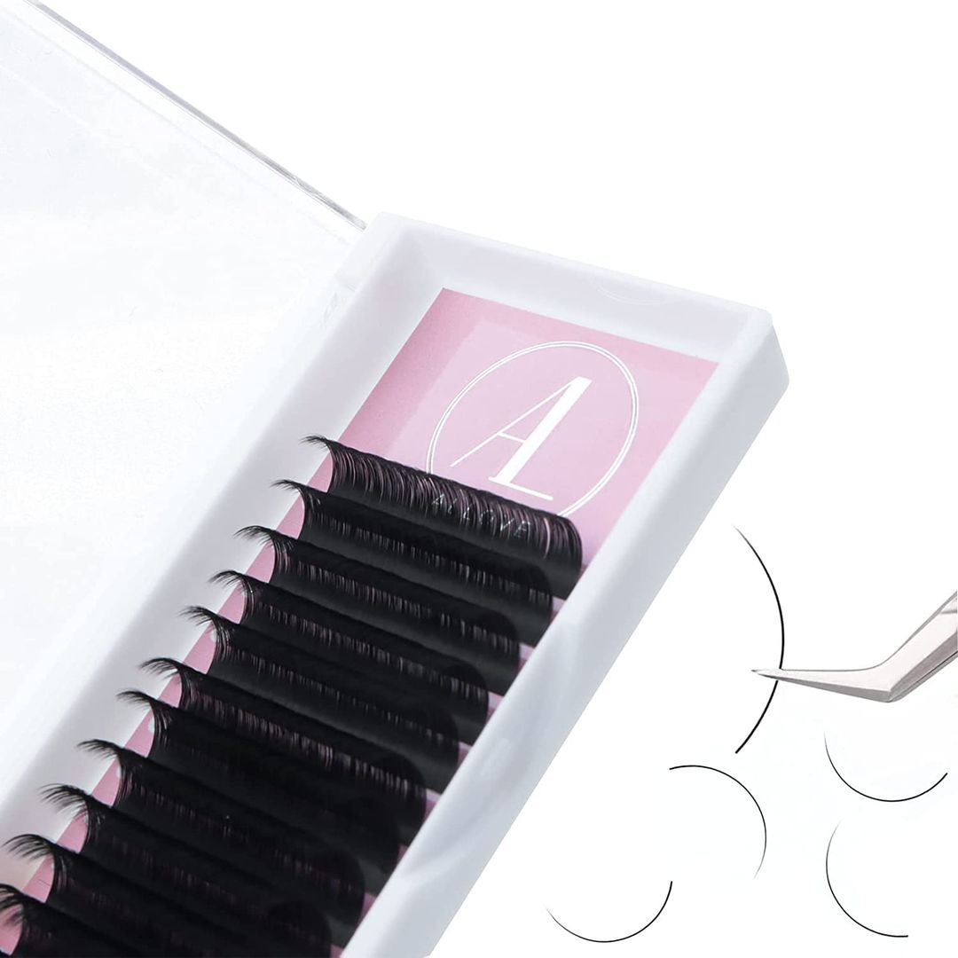 ALLOVE Wimpernverlängerung Classic – 0,07 / C Curl / 15-20 mm Mixed Tray, Volumen