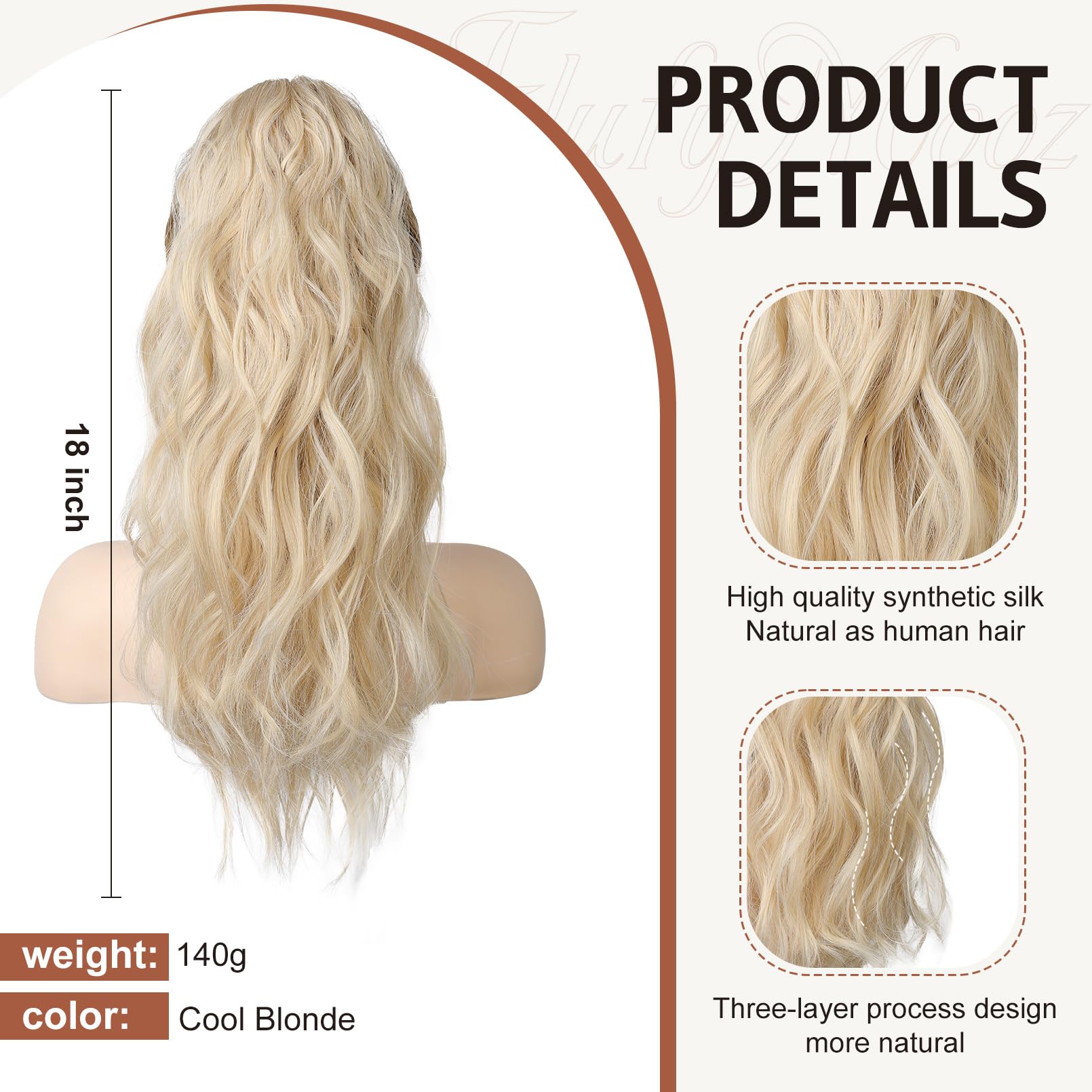 Pferdeschwanzverlängerung 18 Zoll