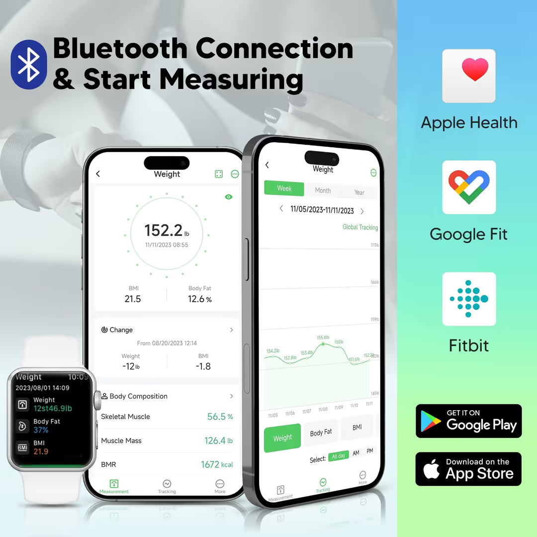 Digitale Körperfettwaage mit App