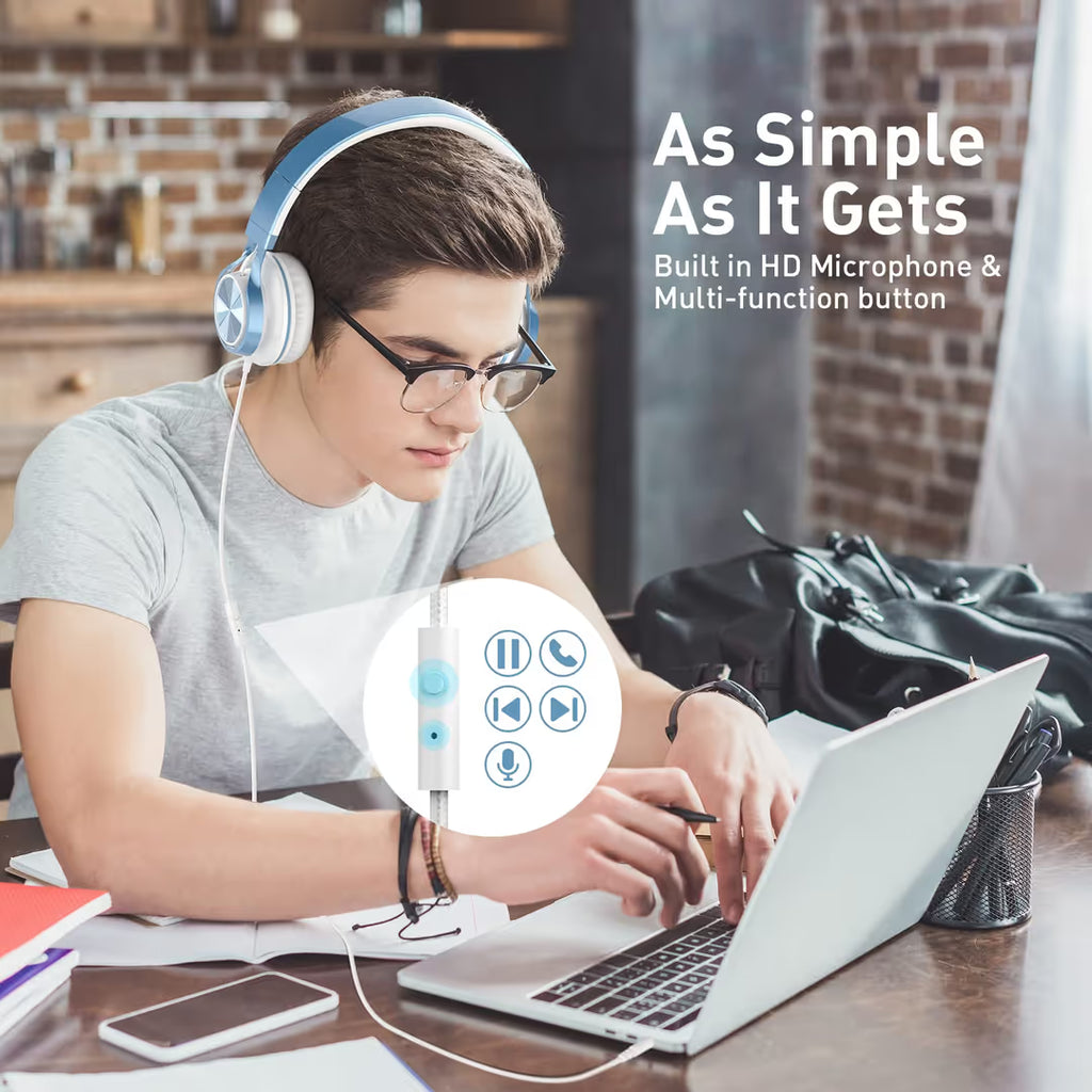 Кабелни слушалки с микрофон