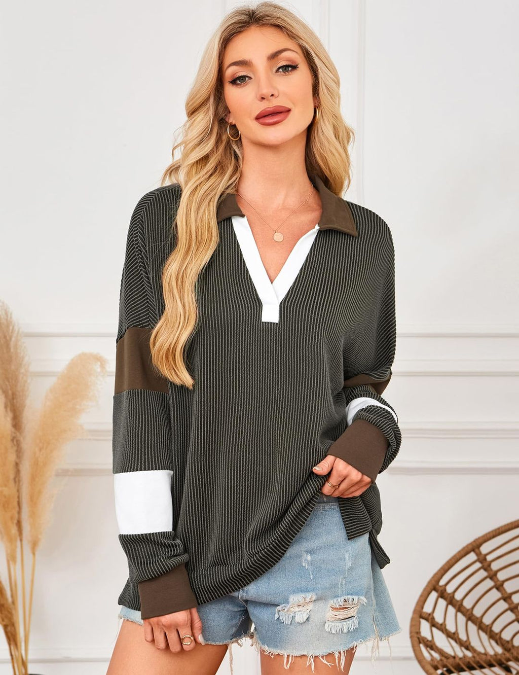 Damen Langarm Pullover