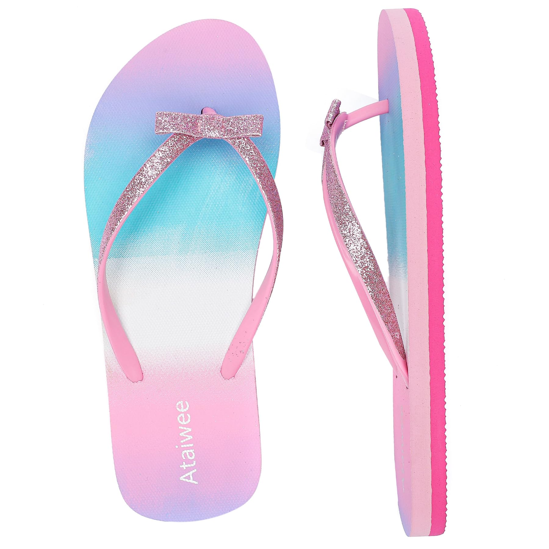Mädchen Flip-Flops Bunt Bedruckt – Strand-Sandalen für Kinder