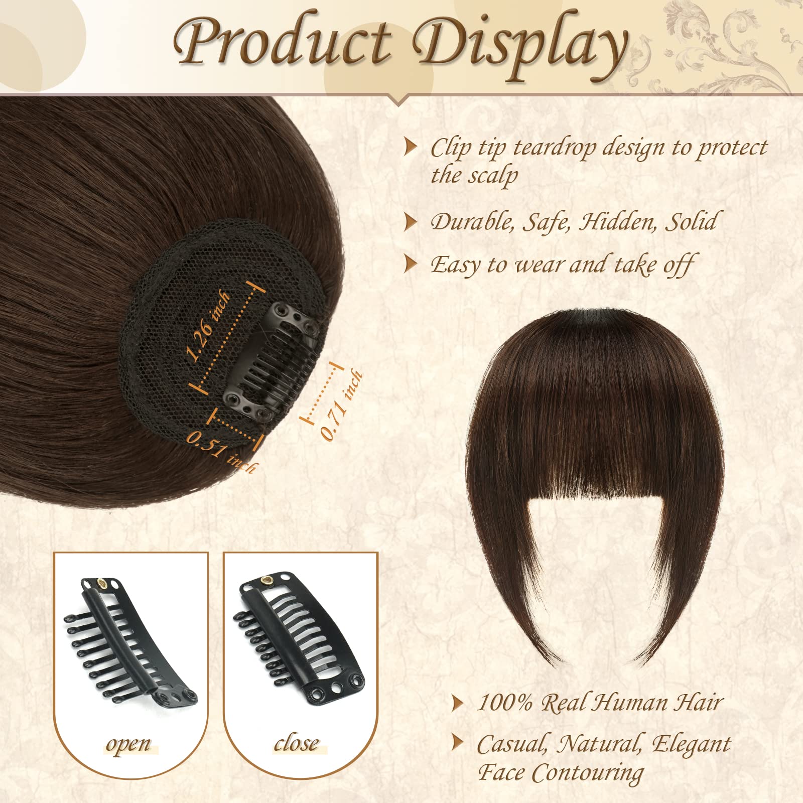 Clip-in Pony 100% Remy Echthaar