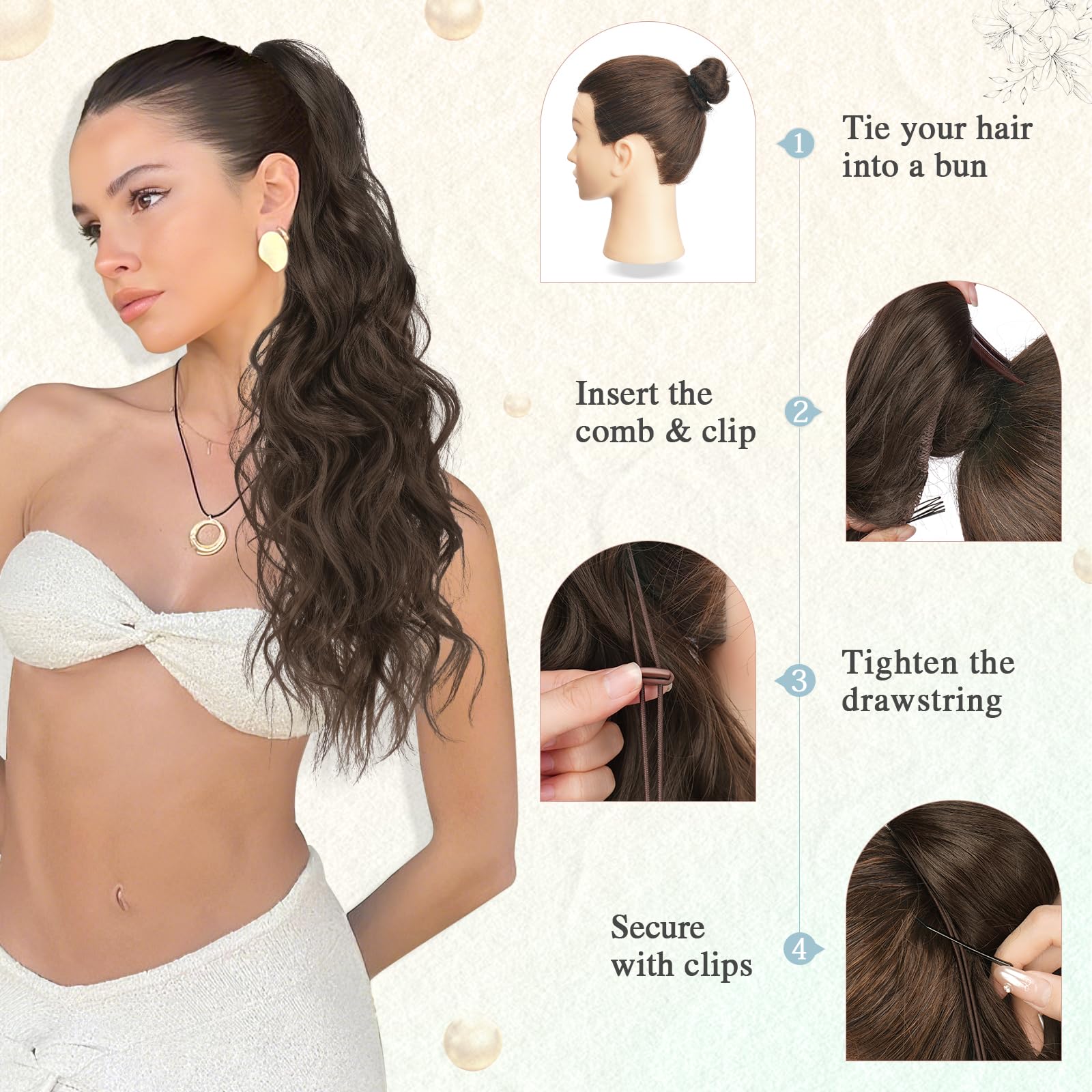 Pferdeschwanz Haarstück 60cm