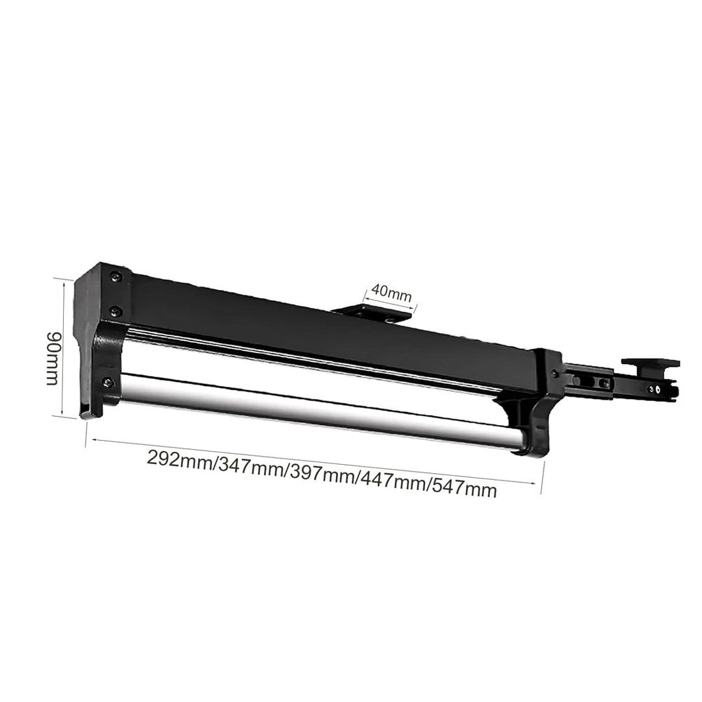 Teleskop-Kleiderstange Ausziehbar – Verstellbar, Schwarz, 347mm, Wandmontage