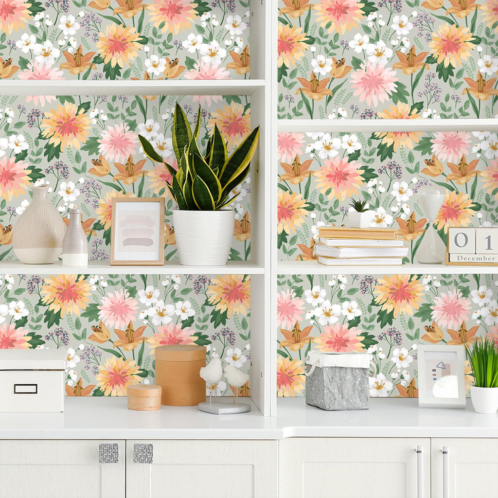VaryPaper Selbstklebende Tapete Blumen
