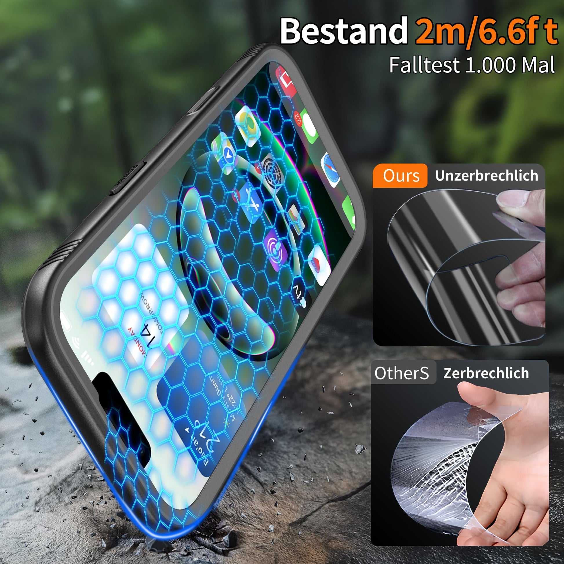 iPhone Air Hülle Military Grade – Wasserdicht, Stossfest, Schwarz