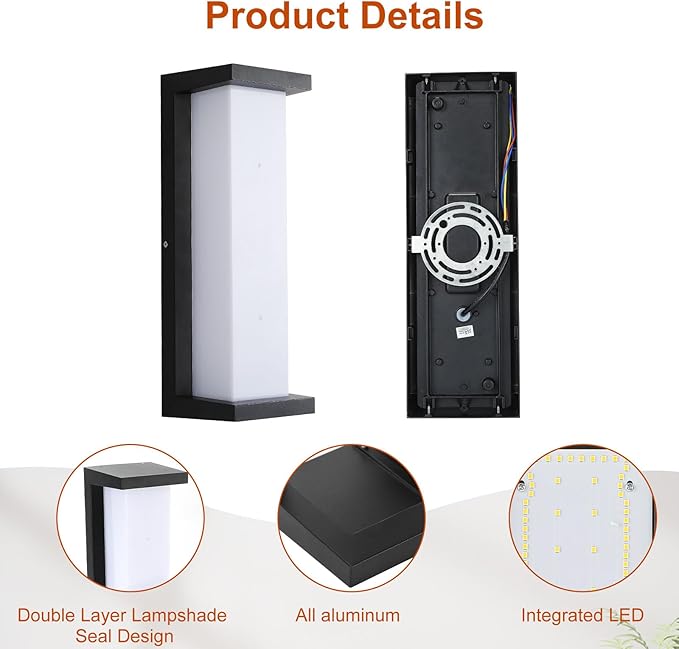 Lightsjoy 50W LED-Wandleuchte für den Außenbereich, IP65