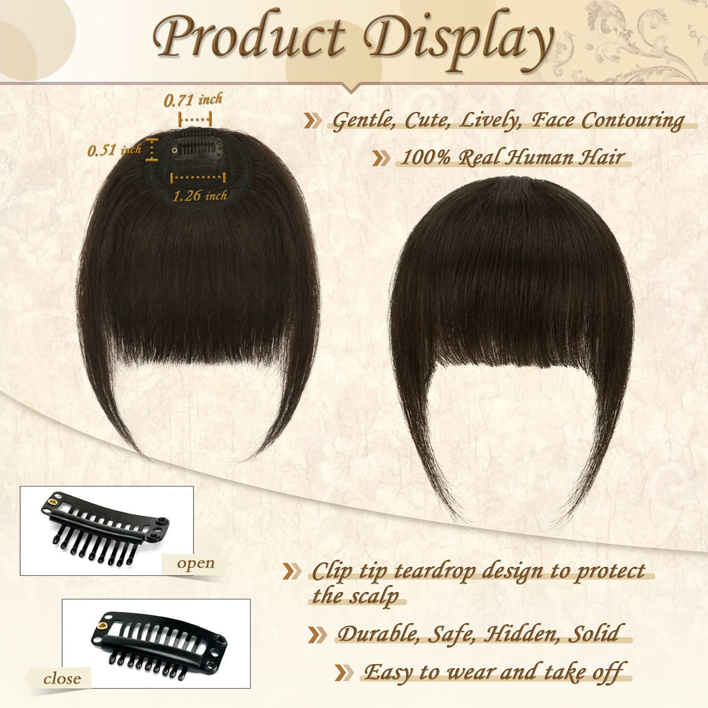 Clip-in Pony Fransen 100% Remy Echthaar