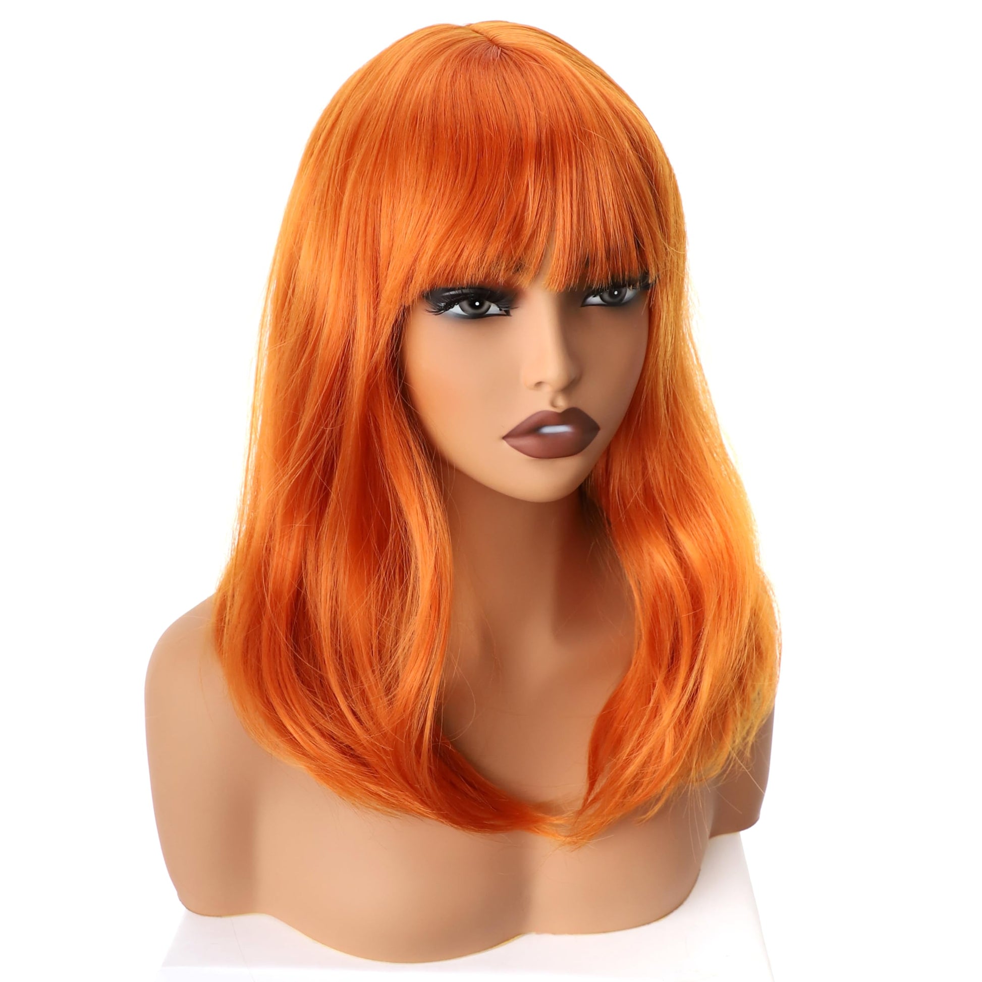 Lange gerade Perücke mit Pony 40 cm