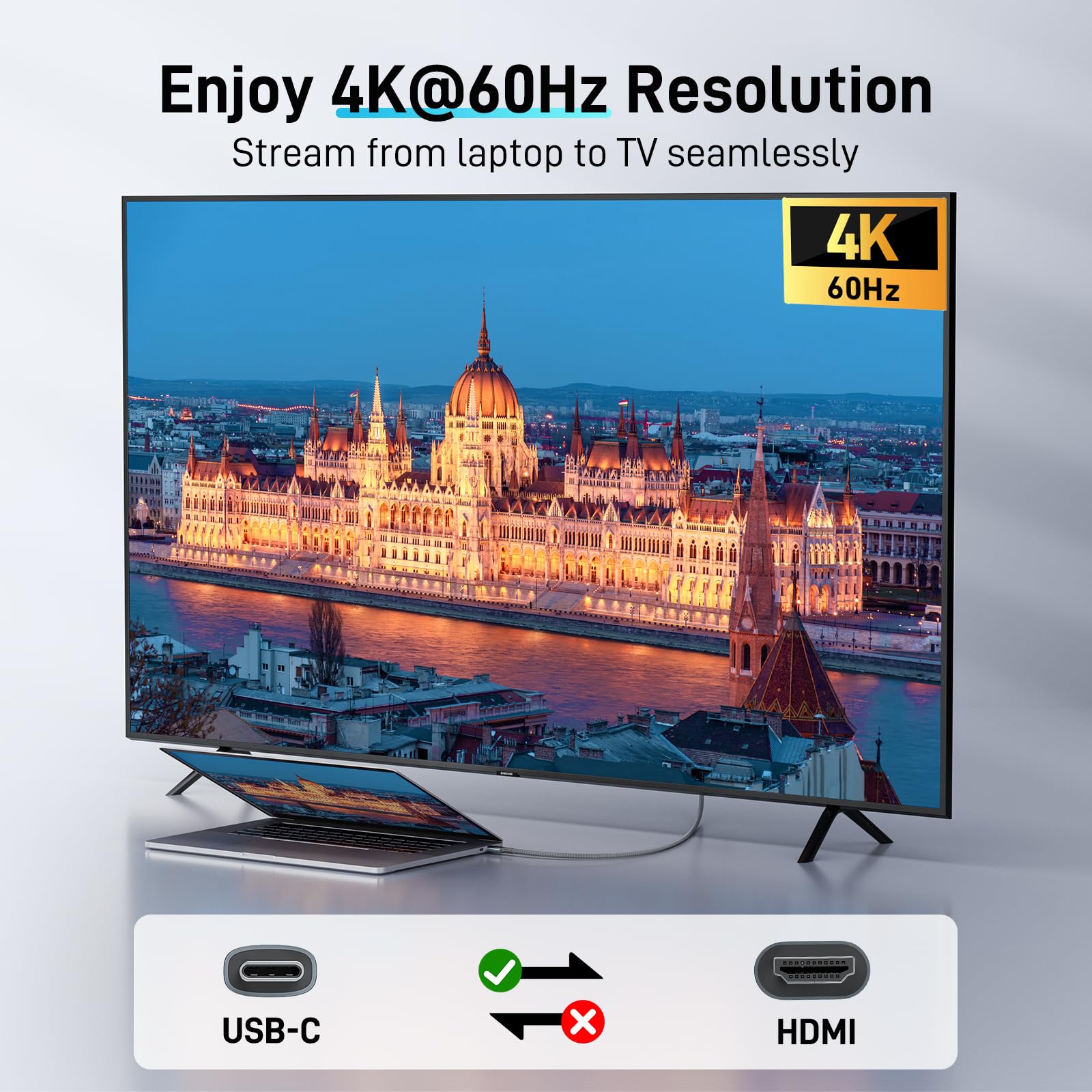Кабел Acer USB-C към HDMI 4K@60Hz