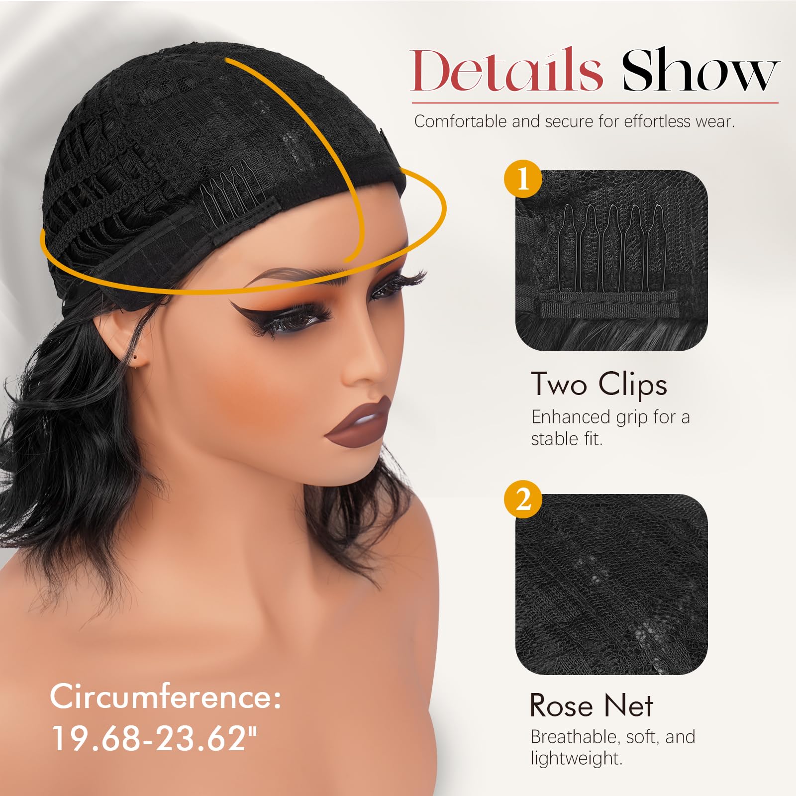 Bob Perücke mit Pony