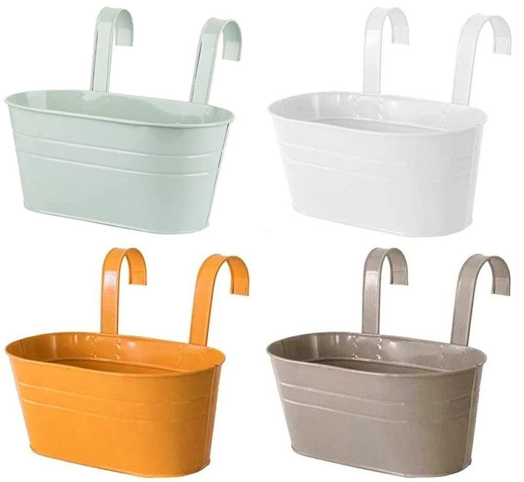 Hängende Metall-Blumentöpfe 4er-Set