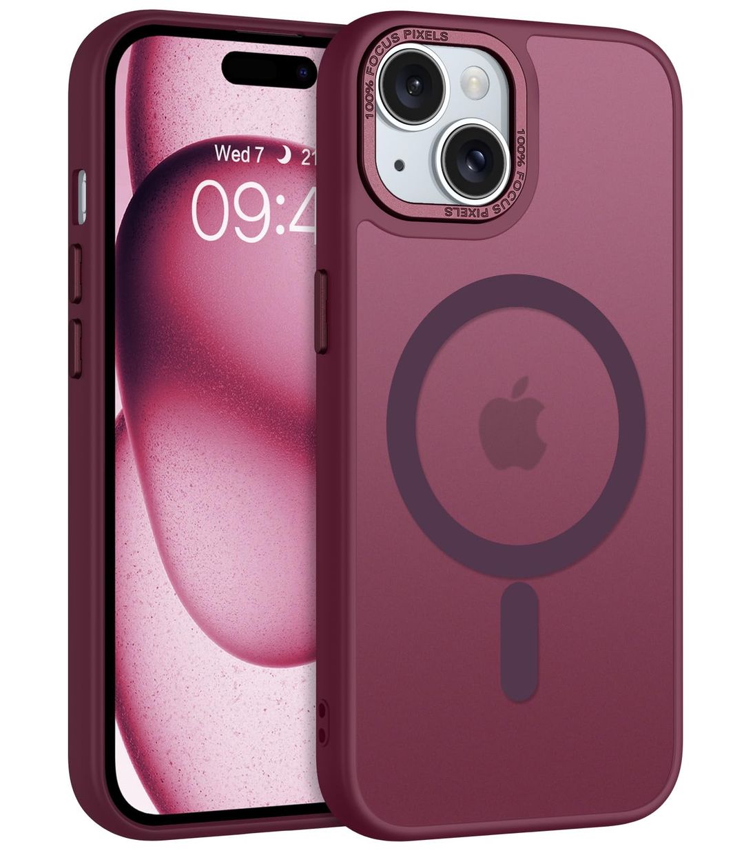 Magnetische Hülle – iPhone 17 Pro Max, MagSafe, Schlank, Stossfest, Burgunder, 6,9 Zoll