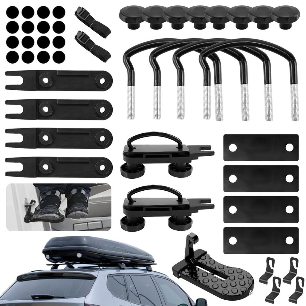 Dachbox U-Bolzen Montagekit 4 Stk Universal für Auto/Van – Silber Universal