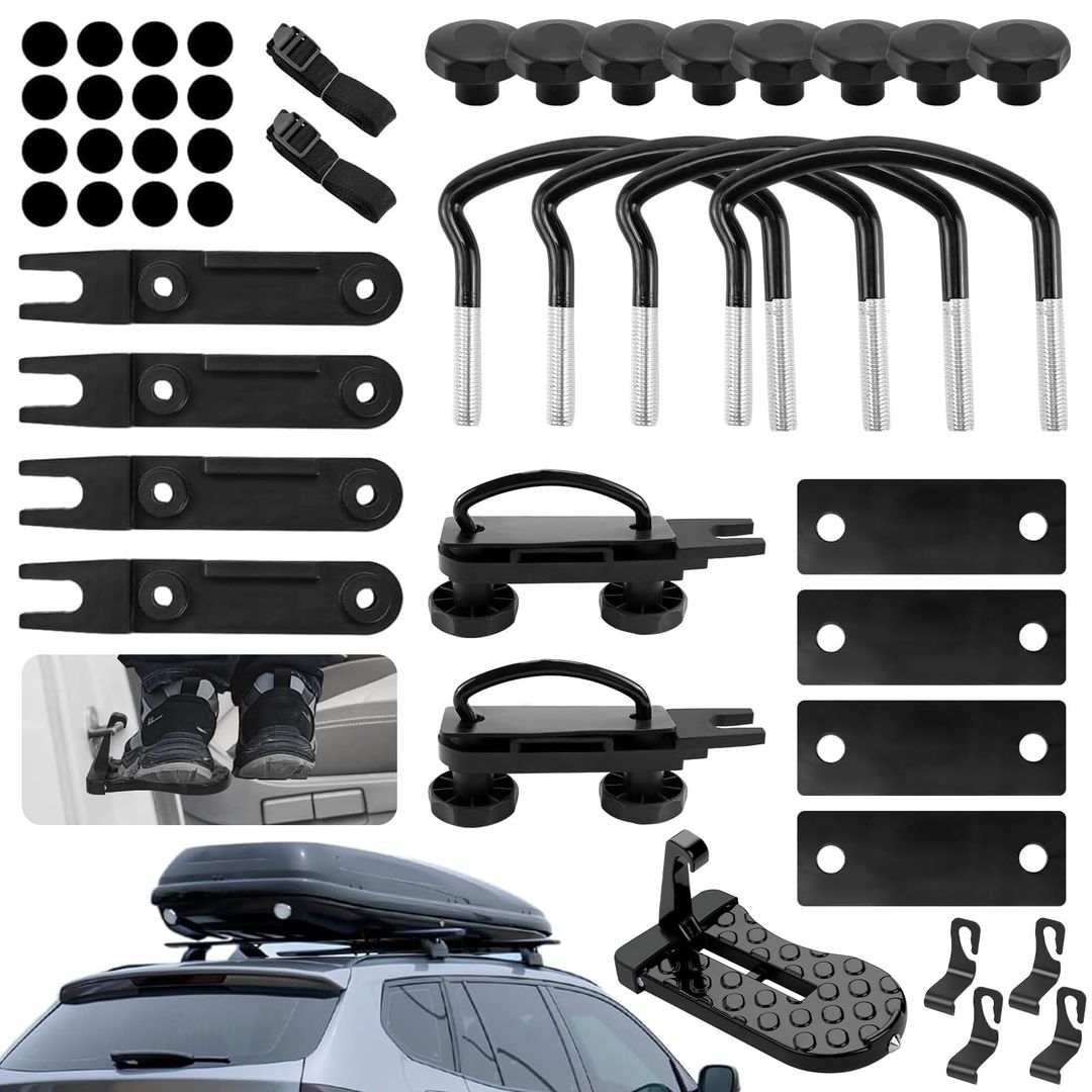 Dachbox U-Bolzen Montagekit 4 Stk Universal für Auto/Van – Silber Universal