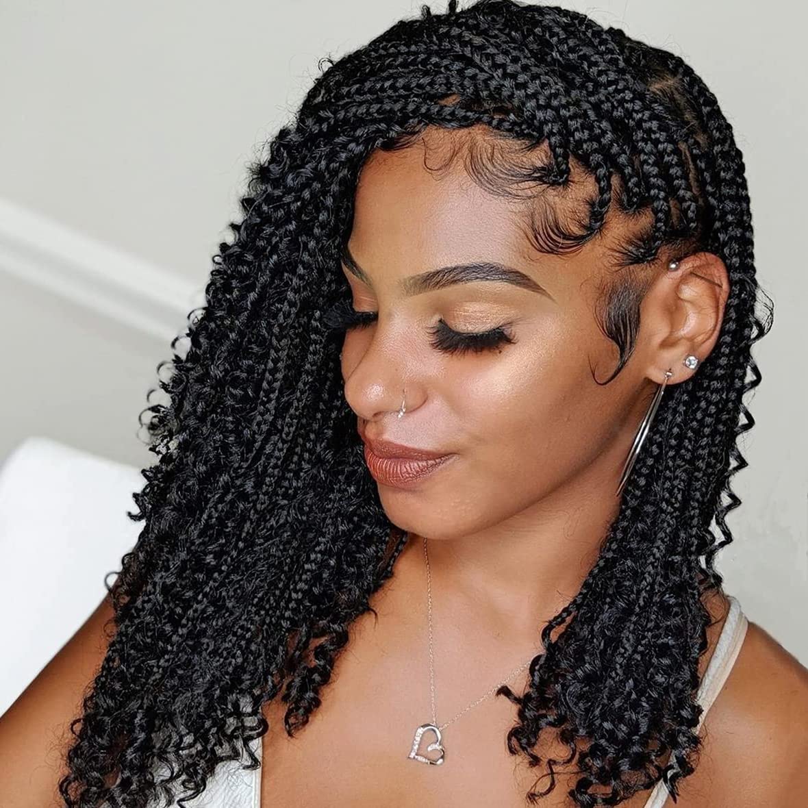 Bohemian Box Braids – 10 Zoll, Vorgefertigt, 1B#, 8 Packungen, Haarverlängerungen