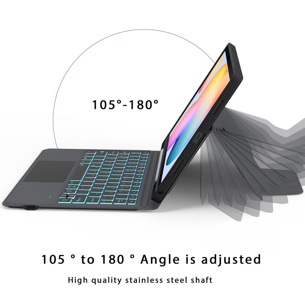 Hülle mit QWERTZ Tastatur – Samsung Galaxy Tab S6 Lite 10,4 Zoll, Trackpad, Stifthalter