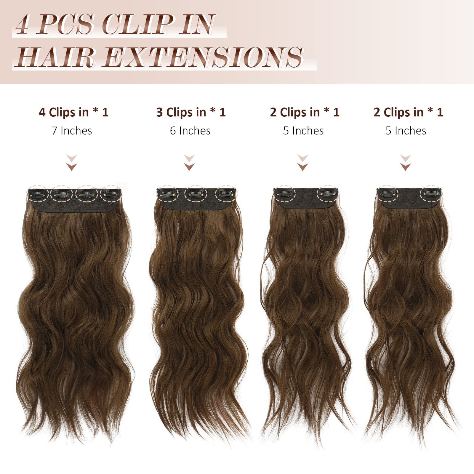 Clip-in Haarverlängerungen 50cm
