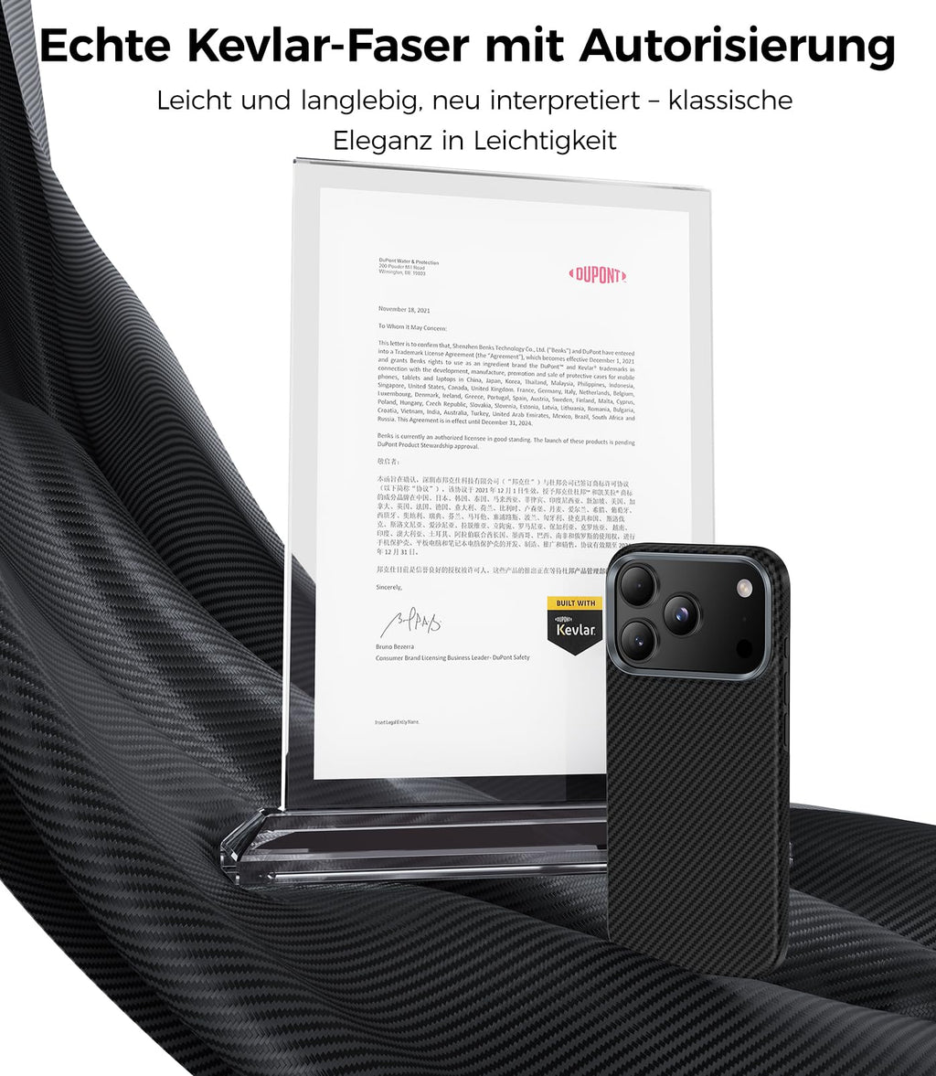 iPhone 17 Pro Max Hülle – Ultra-Leicht, MagSafe-kompatibel, Schwarz, 6,9 Zoll