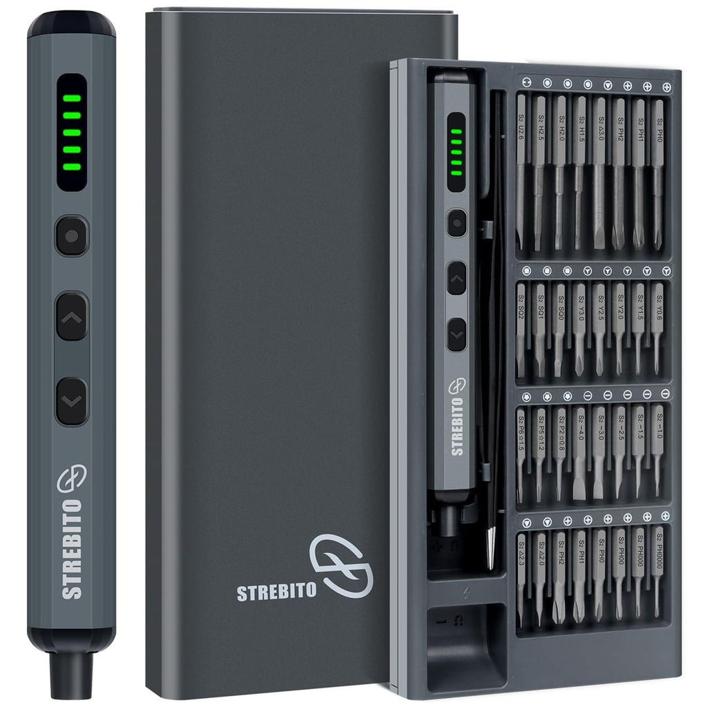 Mini-Elektroschraubendreher-Set 70-in-1 – 64 Bits, 5 Drehmomente, 4 LED, Kabellos